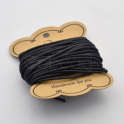 Black Waxed Cotton Cord X-YC2mm131-1