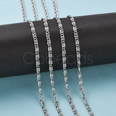 Tarnish Resistant 304 Stainless Steel Lumachina Chains CHS-R009-15-1