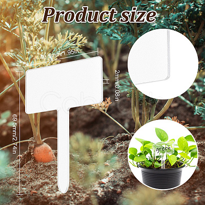 24Pcs Acrylic Blank Plant Labels AJEW-FG0003-18-1