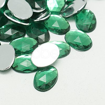 Imitation Taiwan Acrylic Rhinestone Cabochons GACR-A008-18x25mm-09-1