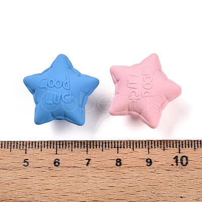 Rubberized Style Acrylic Beads SACR-N018-15-1
