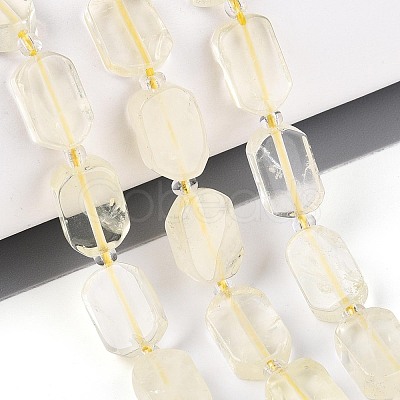 Natural Lemon Quartz(Heated) Beads Strands G-C098-A27-01-1