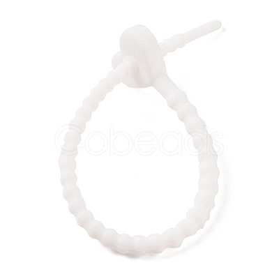 Heart Shape Silicone Cable Zip Ties AJEW-C034-02G-1