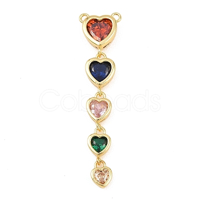 Brass Micro Pave Cubic Zirconia Pendants KK-K418-03A-G-1