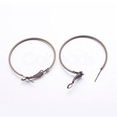 Antique Bronze Wine Glass Charm Ring Iron Hoop Earrings X-E220-NFAB-1