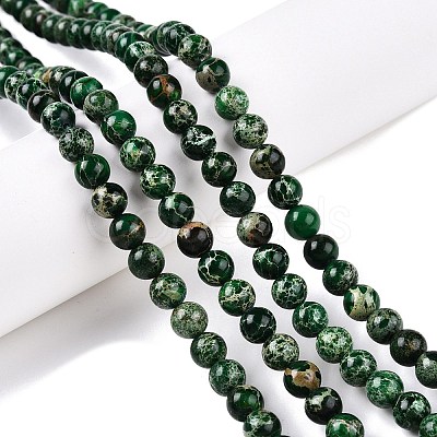 Natural Imperial Jasper Beads Strands G-N342-63B-1