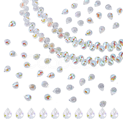 2Strands Electroplate Glass Beads Strands GLAA-GA0002-38B-1