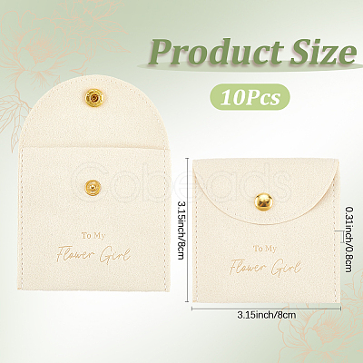 10Pcs Velvet Pouches with Snap Button ABAG-SP0001-42G-1