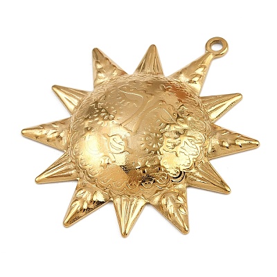 304 Stainless Steel Pendants STAS-L295-01G-02-1