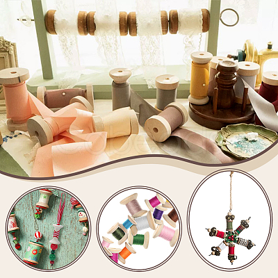 80Pcs Wooden Empty Spools for Wire WOOD-WA0001-02-1