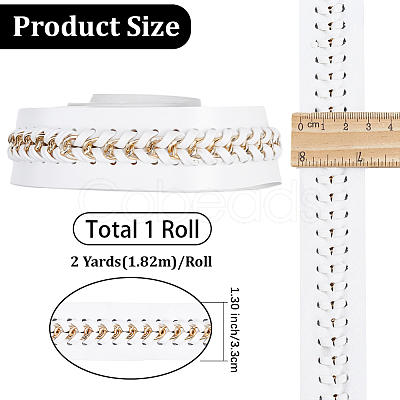 2 Yards Flat PU Imitation Leather Cords OCOR-CL0001-08A-1