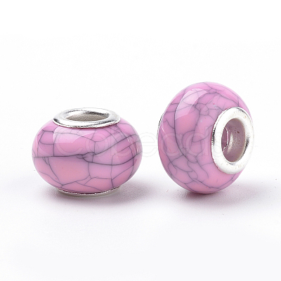 Imitation Turquoise Style Resin European Beads OPDL-Q132-07-1