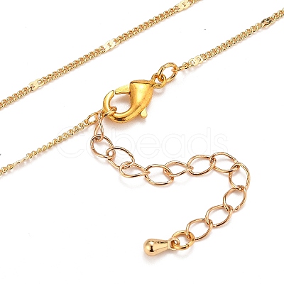 Teardrop Glass Beads Pendant Necklaces NJEW-JN03205-02-1