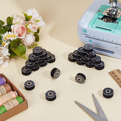 25Pcs Polyester Sewing Thread with Transparent Bobbin Box Sets SENE-WH20003-001C-1