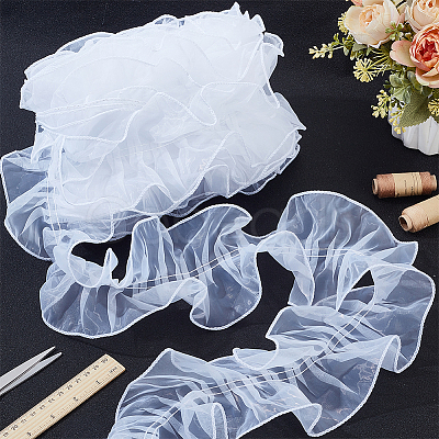 1Pc Organza Pleated Lace Trim Ribbon OCOR-HY0001-33B-1