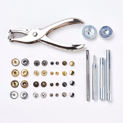 Metal Jewelry Buttons Fastener Install Tool Sets BUTT-L021-01-1