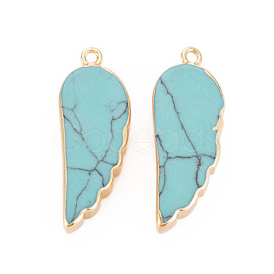 Synthetic Turquoise Pendants G-N326-127-A01-1