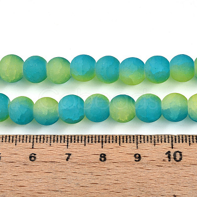 Crackle Glass Beads Strands GLAA-N009-8mm-10-1