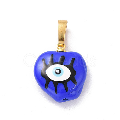 Brass Enamel Pendants FIND-C009-01G-1