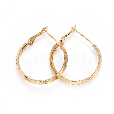 304 Stainless Steel Hoop Earrings EJEW-L232-011G-1