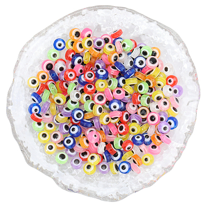 300Pcs Opaque Resin Beads RESI-PA0001-11-1