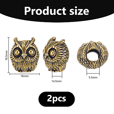 Brass European Beads KK-WH0079-194AG-1