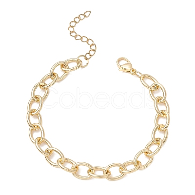 Brass Cable Chains Bracelets for Women BJEW-JB12983-1