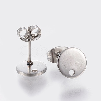 Non-Tarnish 304 Stainless Steel Stud Earring Findings X-STAS-K184-01-01P-1