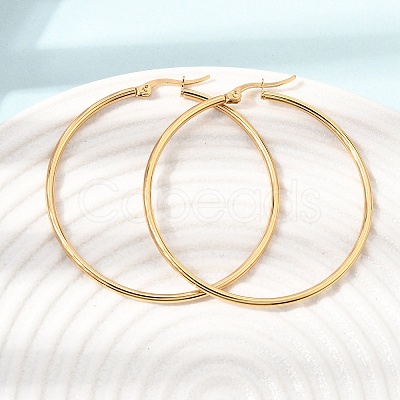 201 Stainless Steel Hoop Earrings SA-CBA4A0D-16G-F-1