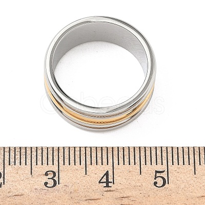 304 Stainless Steel Cuff Open Rings for Women RJEW-B158-02GP-02-1
