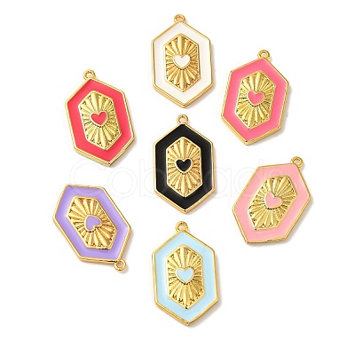 Rack Plating Brass Enamel Pendant KK-A229-31G-1