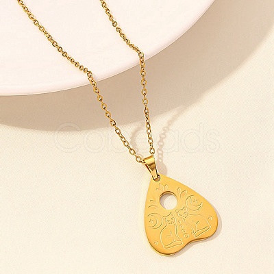 Love Heart Stainless Steel Pandant Necklace PW-WG59510-03-1