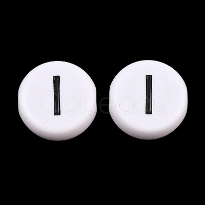 Opaque White Acrylic European Beads AC-CBA3BDD-01I-1