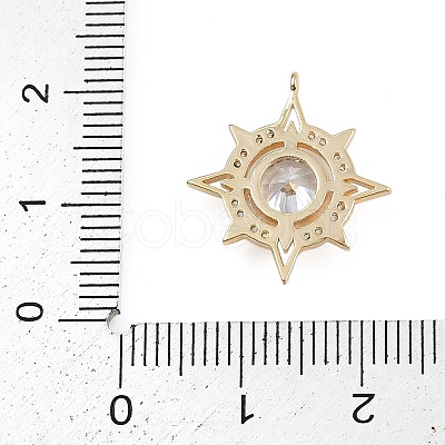 Brass Micro Pave Cubic Zirconia Pendants KK-S339-02G-1