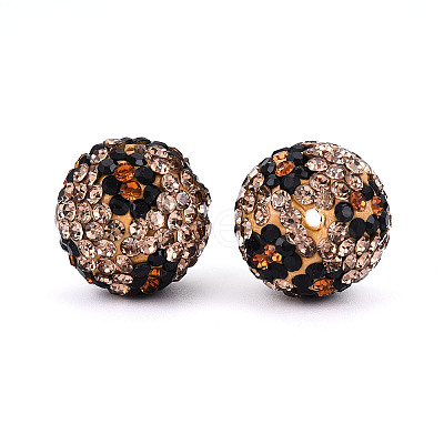 Polymer Clay Pave Rhinestone Beads RB-T018-02A-1