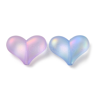 Transparent Spray Painted Acrylic Beads X-MACR-M026-02-1