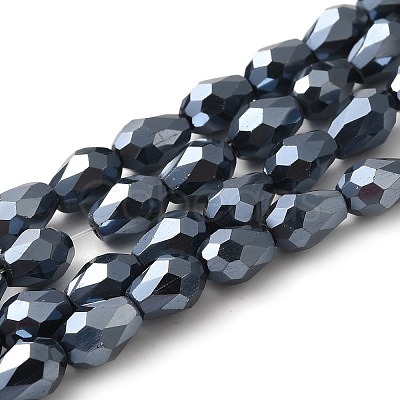 Electroplate Glass Beads Strands EGLA-D017-7x5mm-2-1