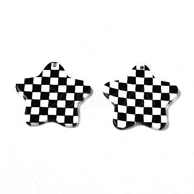 Opaque Cellulose Acetate(Resin) Pendants X-KY-Q057-004A-01-1