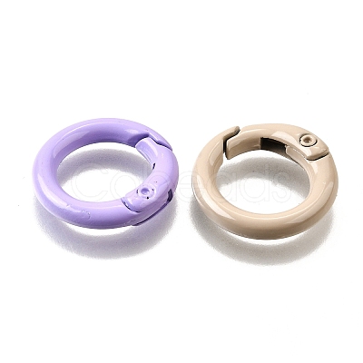 Spray Painted Alloy Spring Gate Rings PALLOY-A022-01A-1