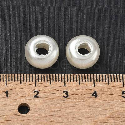 ABS Plastic Imitation Pearl Rondelle Large Hole European Beads X-MACR-S256-A41-1