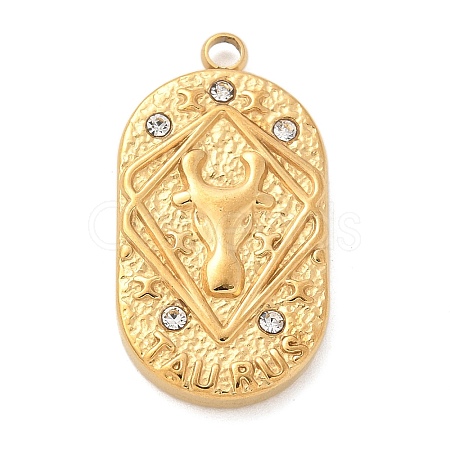 304 Stainless Steel Pendants STAS-F349-03G-07-1