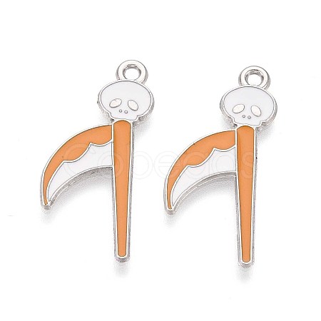 Halloween Theme Alloy Enamel Pendants ENAM-T022-54P-09-1