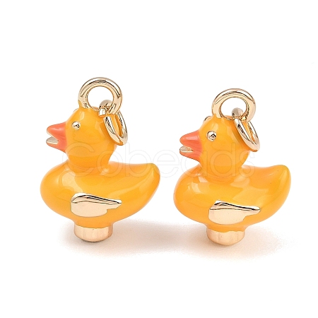 Brass Enamel Pendants KK-L275-38G-1