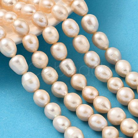 Natural Cultured Freshwater Pearl Beads Strands PEAR-I007-01F-07B-1