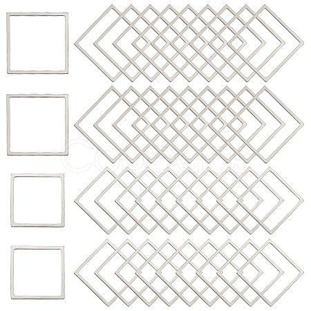 40Pcs 2 Style 304 Stainless Steel Linking Rings STAS-UN0045-69-1
