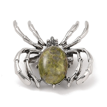 Natural Unakite Brooches G-A224-01AS-16-1