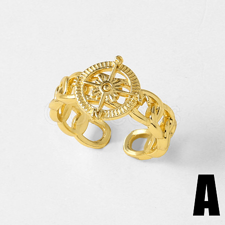 Ocean Brass Cuff Open Rings WGF4C63-01-1