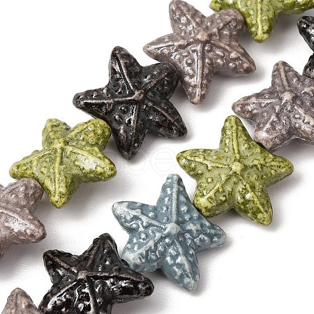 Vintage Handmade Porcelain Beads Strands PR-CBAA37B-04E-1