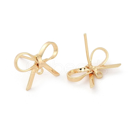 Brass Stud Earring Findings X-KK-S350-013G-1