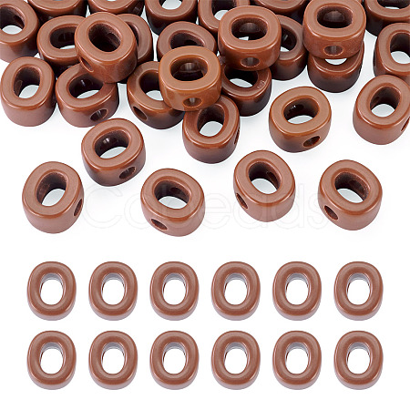 Opaque Acrylic European Beads OACR-TAC0019-006O-1